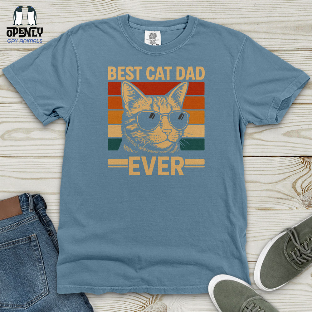 Best Cat Dad Ever Heavy Cotton Comfort Colors Tee