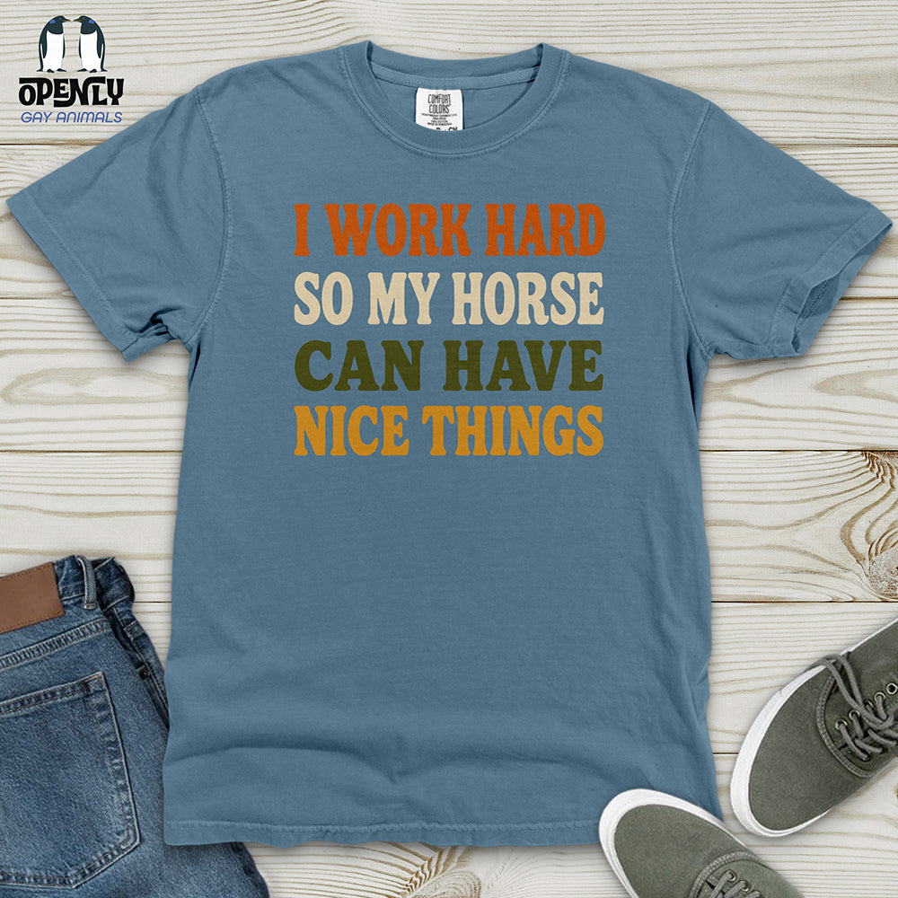 Work Hard Horse Layout Heavy Cotton Comfort Colors Tee