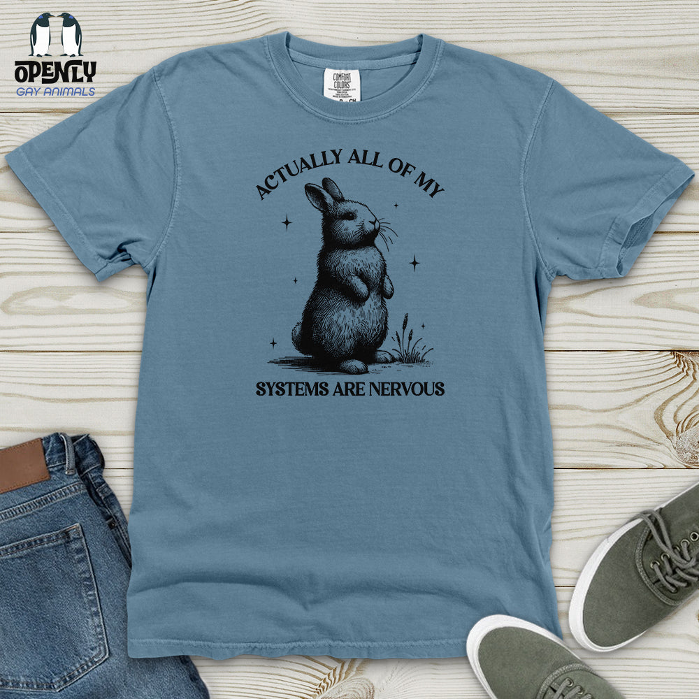 Actually All Of My Systems Are Nervous Heavy Cotton Comfort Colors Tee