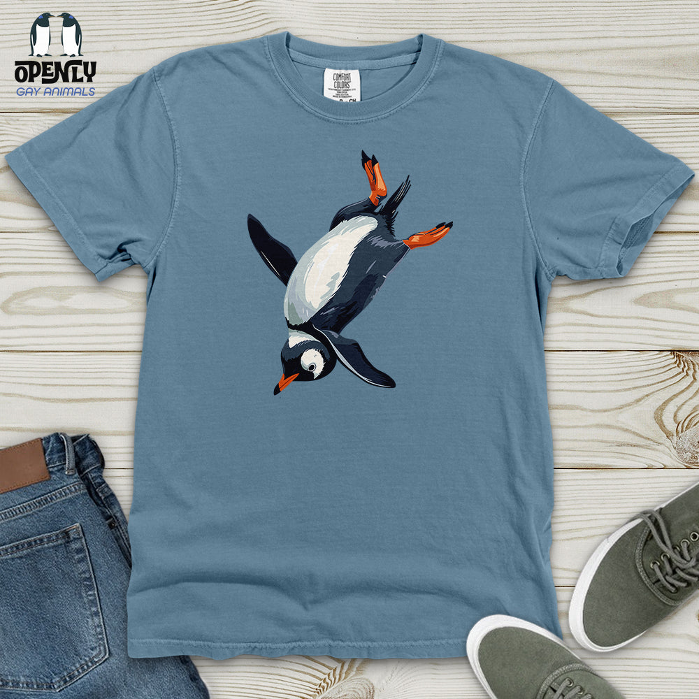 Penguin Sliding Fun Heavy Cotton Comfort Colors Tee