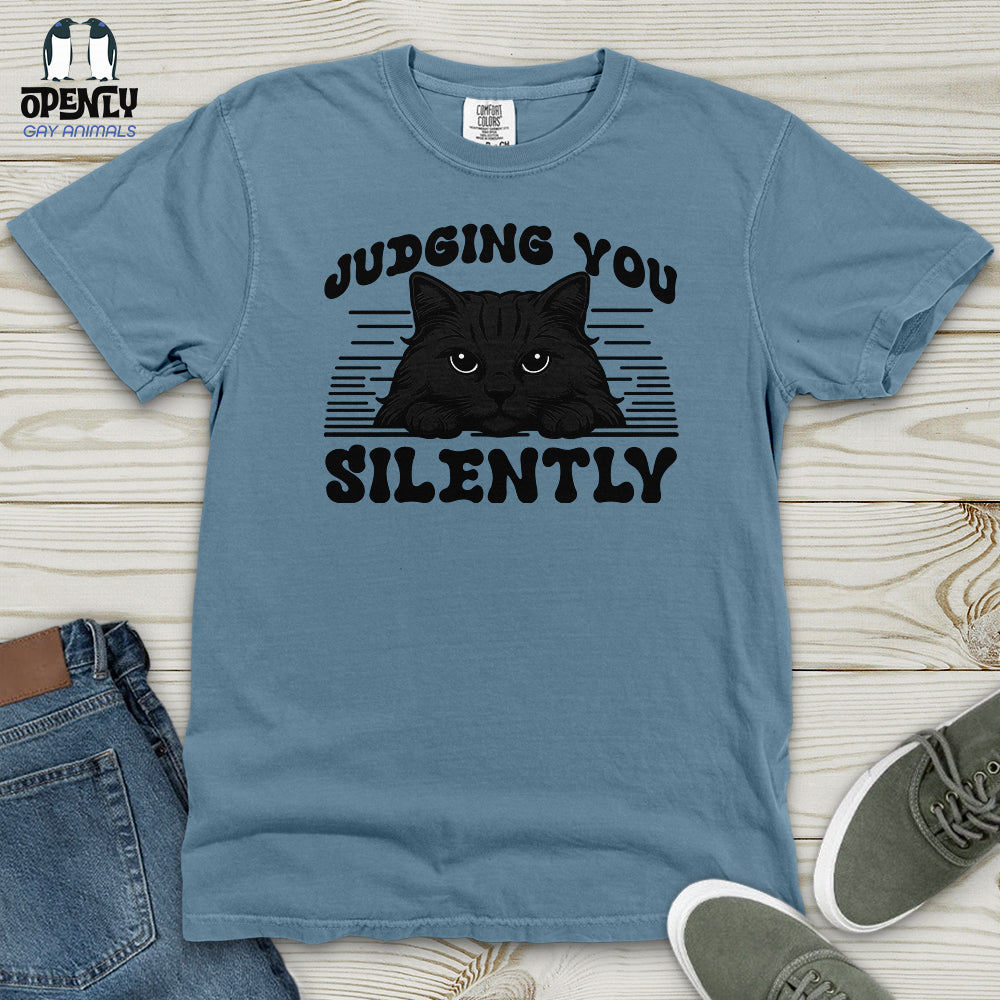 Judging You Silently Heavy Cotton Comfort Colors Tee