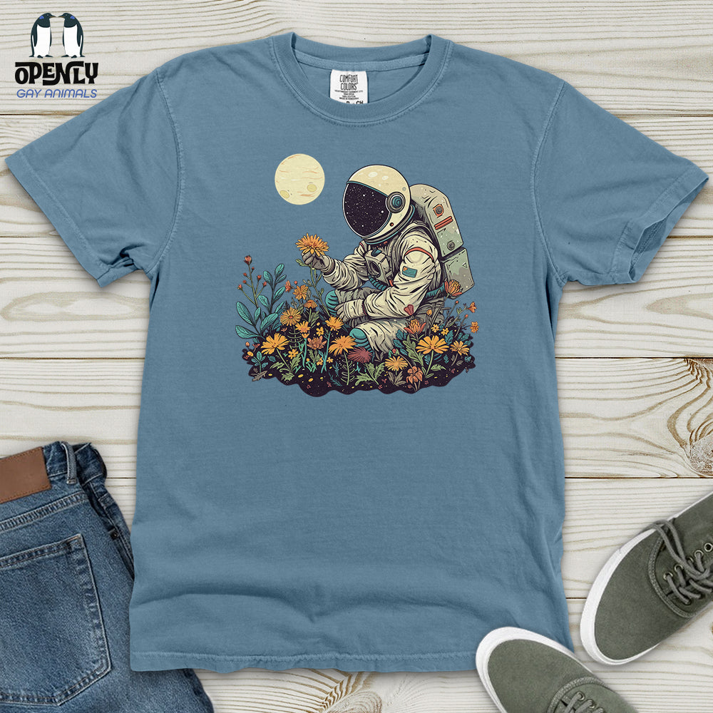 Astronaut Floral Discovery Heavy Cotton Comfort Colors Tee