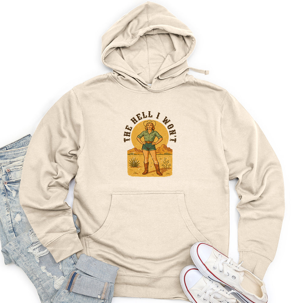 The Hell I Won't Unisex midweight hoodie