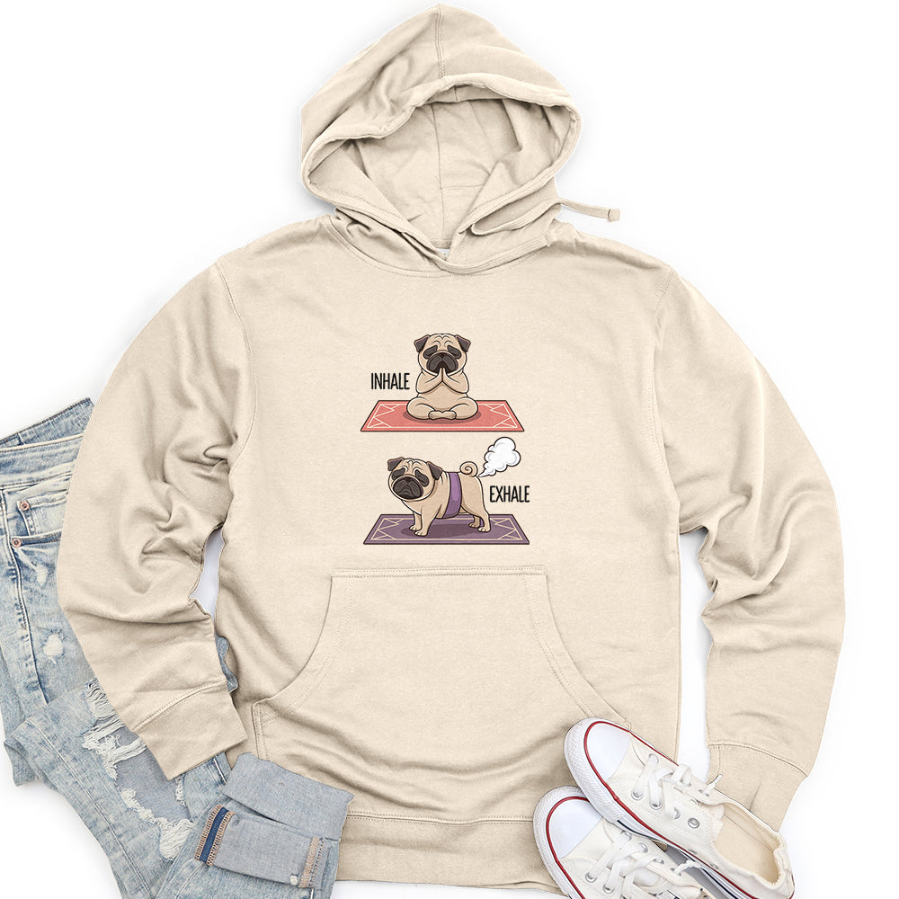 Inhale, Exhale Dog Unisex Midweight Hoodie