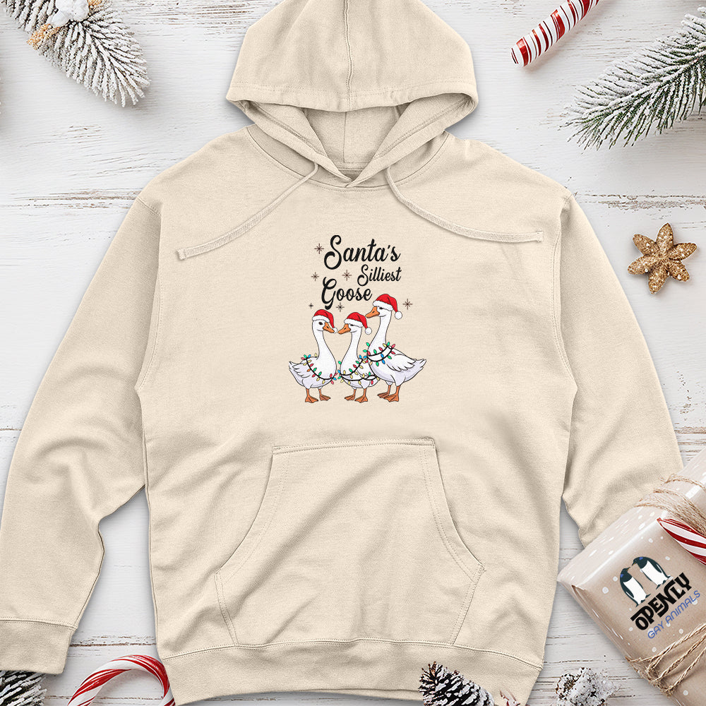 Santa's Silliest Goose Unisex Midweight Hoodie