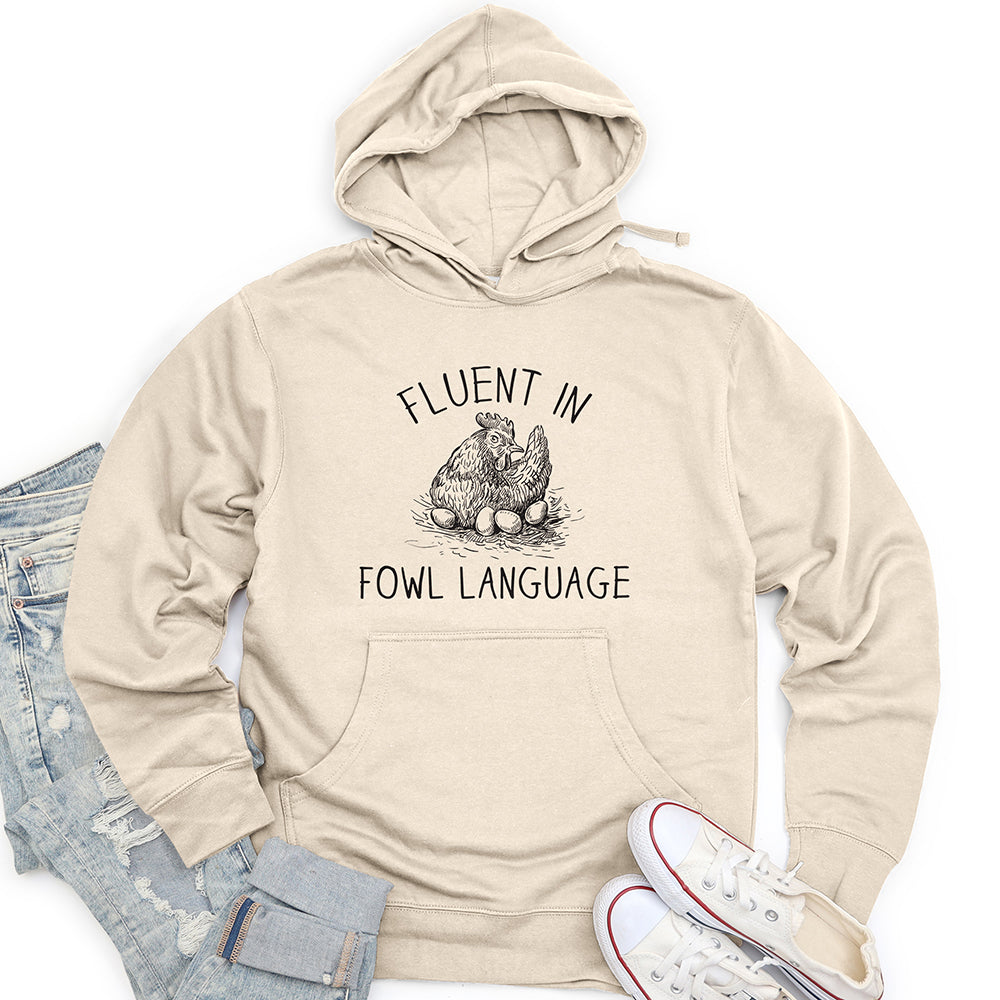 Fluent in Fowl Language Unisex Midweight Hoodie