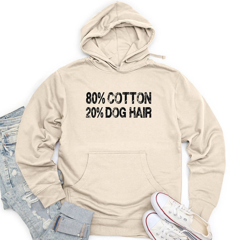 80% Cotton 20% Dog Hair Unisex Midweight Hoodie