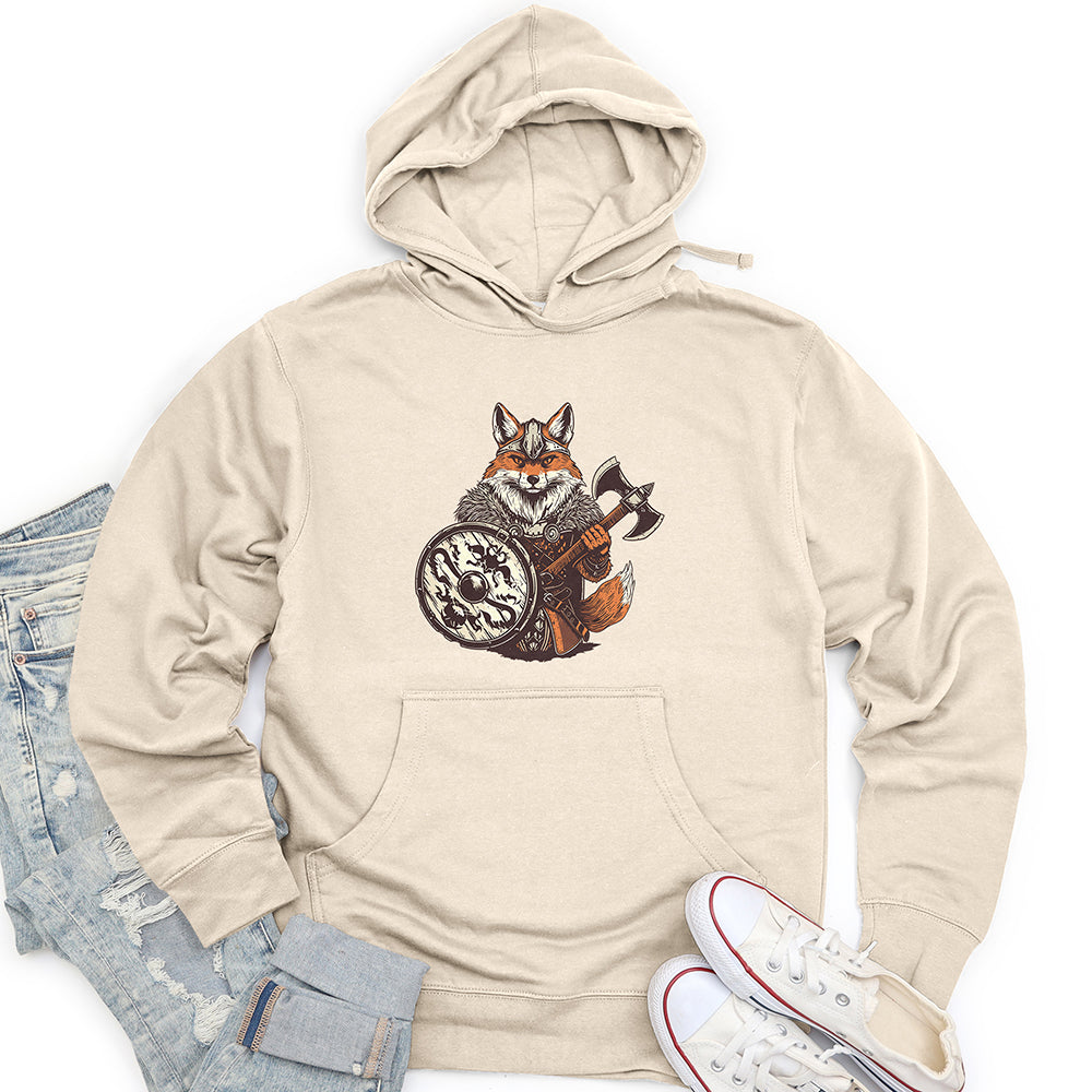 Fox Viking Courage Unisex Midweight Hoodie