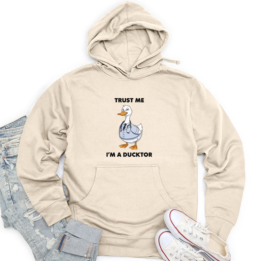 Trust Me I'm A Ducktor Unisex Midweight Hoodie