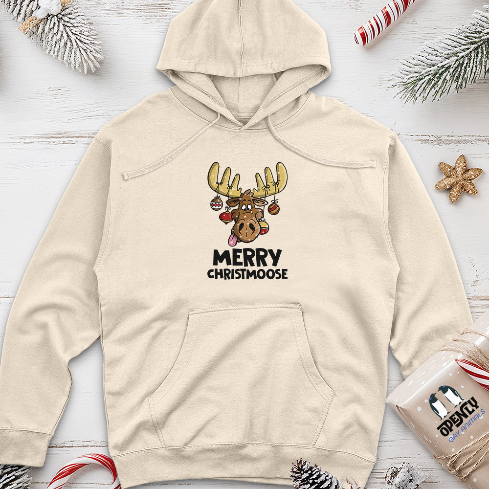 Merry Christmoose Unisex Midweight Hoodie