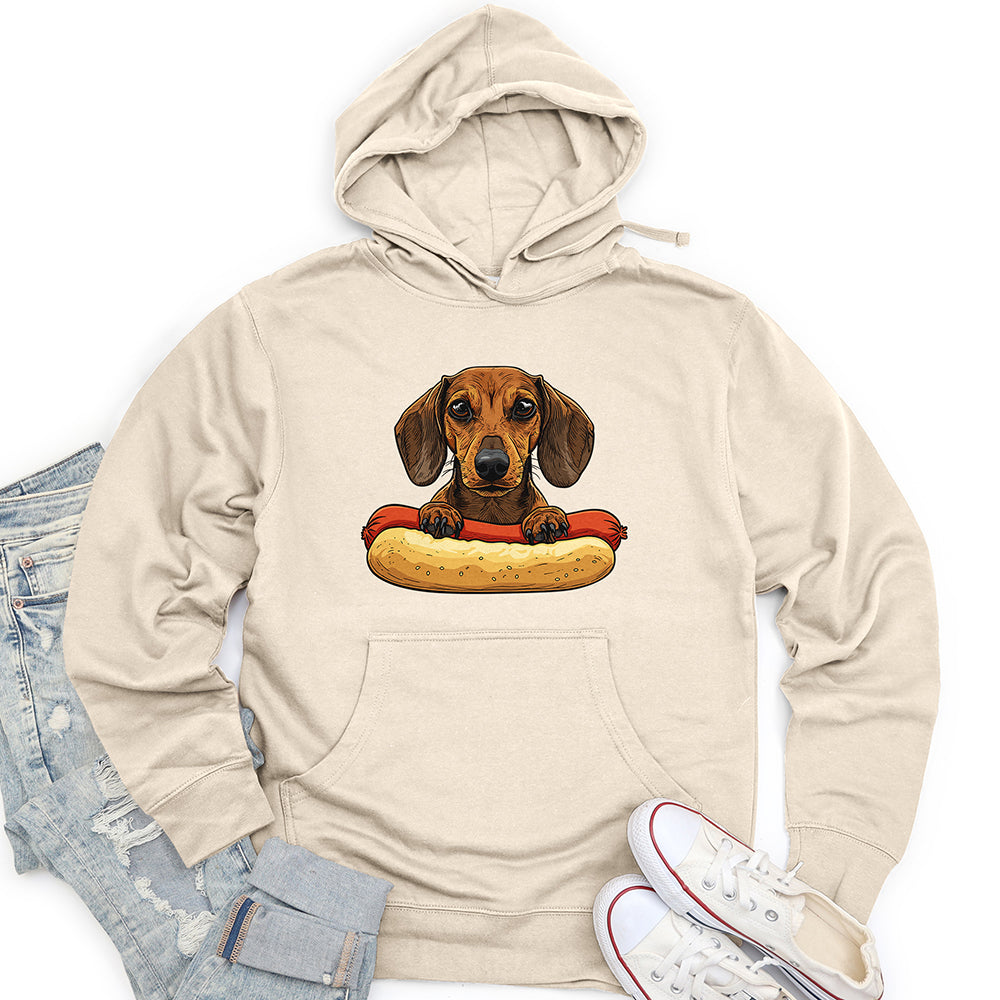 Dachshund Hotdog Hug Unisex Midweight Hoodie