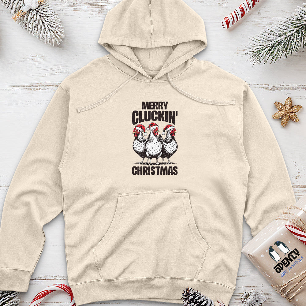 Merry Cluckin Unisex Midweight Hoodie