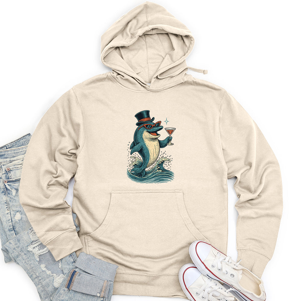 Party Dolphin Unisex Midweight Hoodie