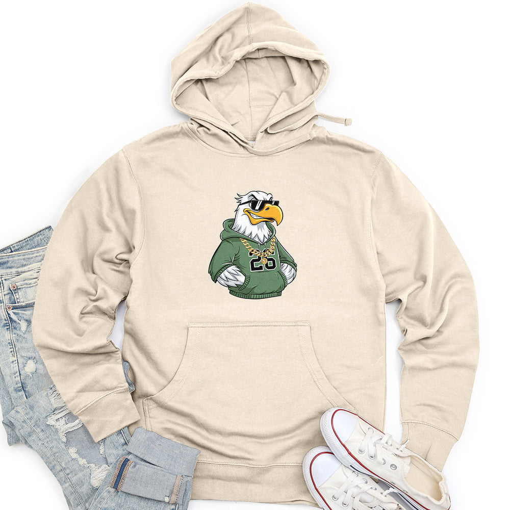 A Cool, Urban-Styled Eagle Unisex midweight hoodie