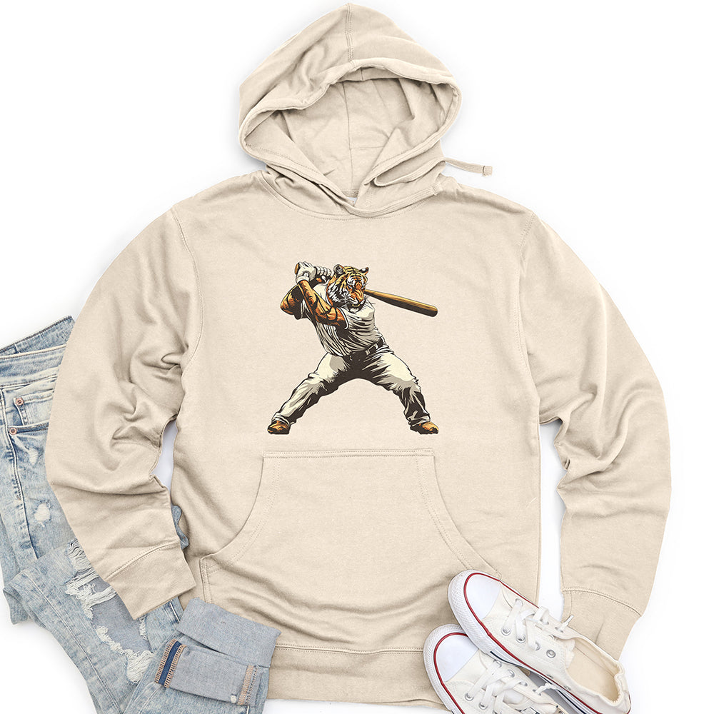 Tiger Slugger Swing Unisex Midweight Hoodie