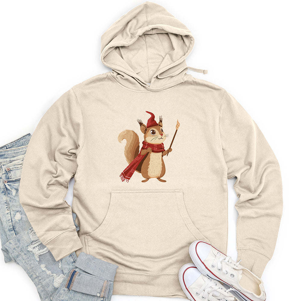 Squirrel Magician Charm Unisex Midweight Hoodie