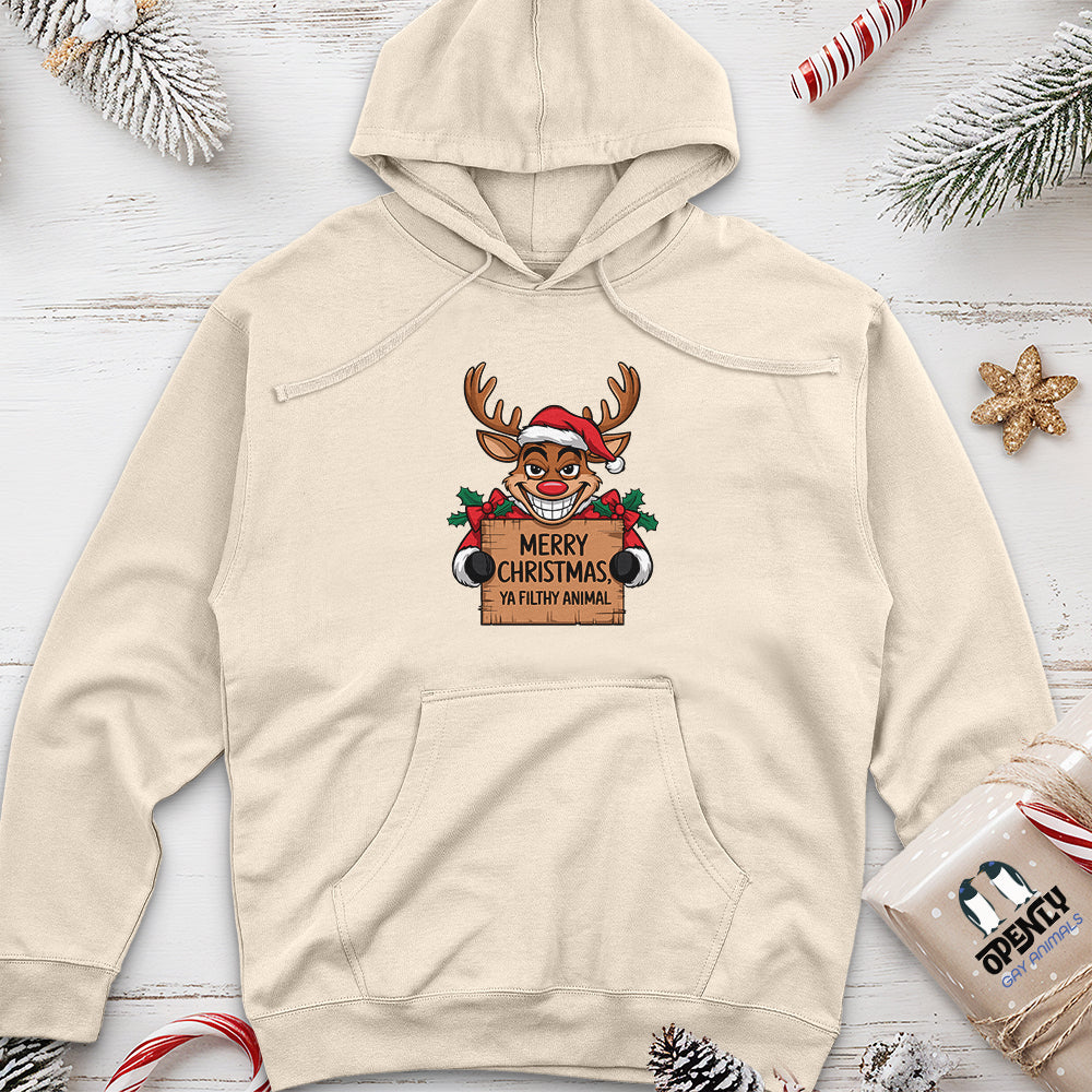 Merry Christmas, Ya Filthy Animal Unisex Midweight Hoodie