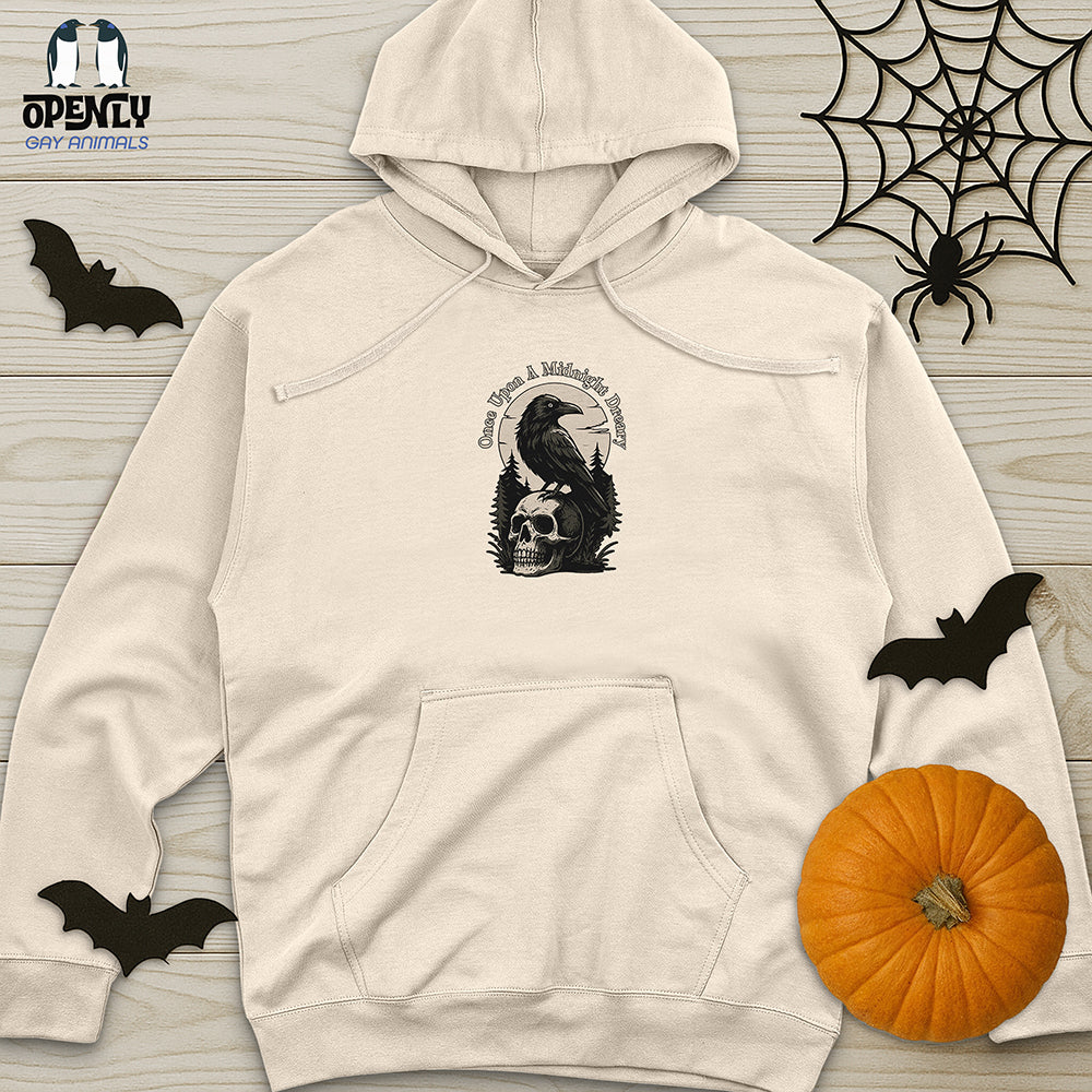 Once Upon A Midnight Dreary Unisex midweight hoodie