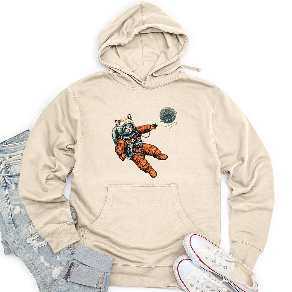 Astronaut Kitty Unisex Midweight Hoodie