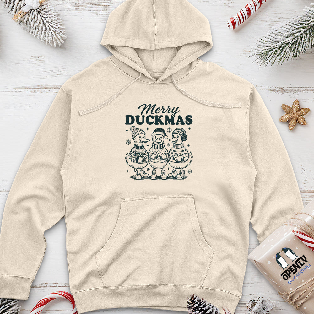 Merry Duckmas Unisex Midweight Hoodie