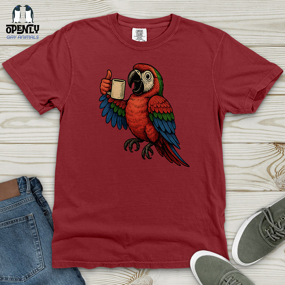 Coffee Parrot Cheers Heavy Cotton Comfort Colors Tee