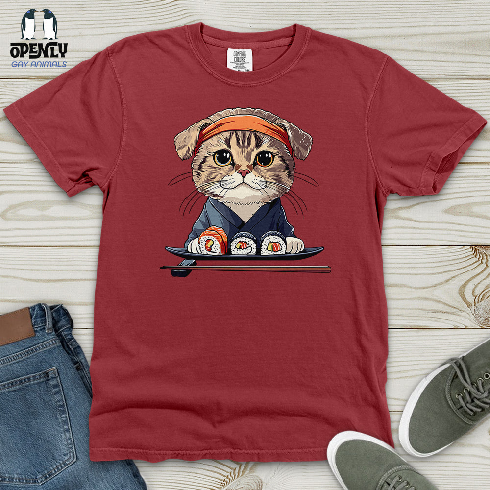 Sushi Master Cat Heavy Cotton Comfort Colors Tee