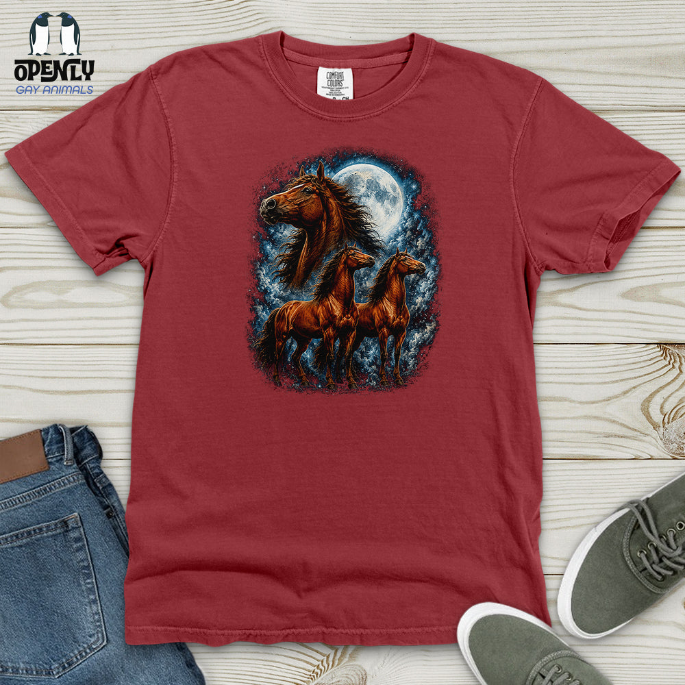 Horses Howling at the Moon Heavy Cotton Comfort Colors Tee
