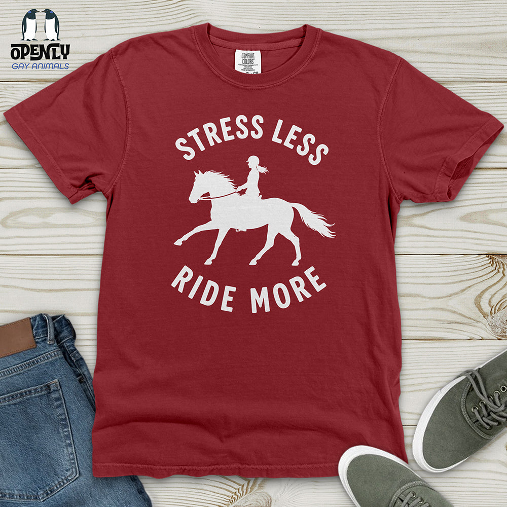 Stress Less Ride More Heavy Cotton Comfort Colors Tee
