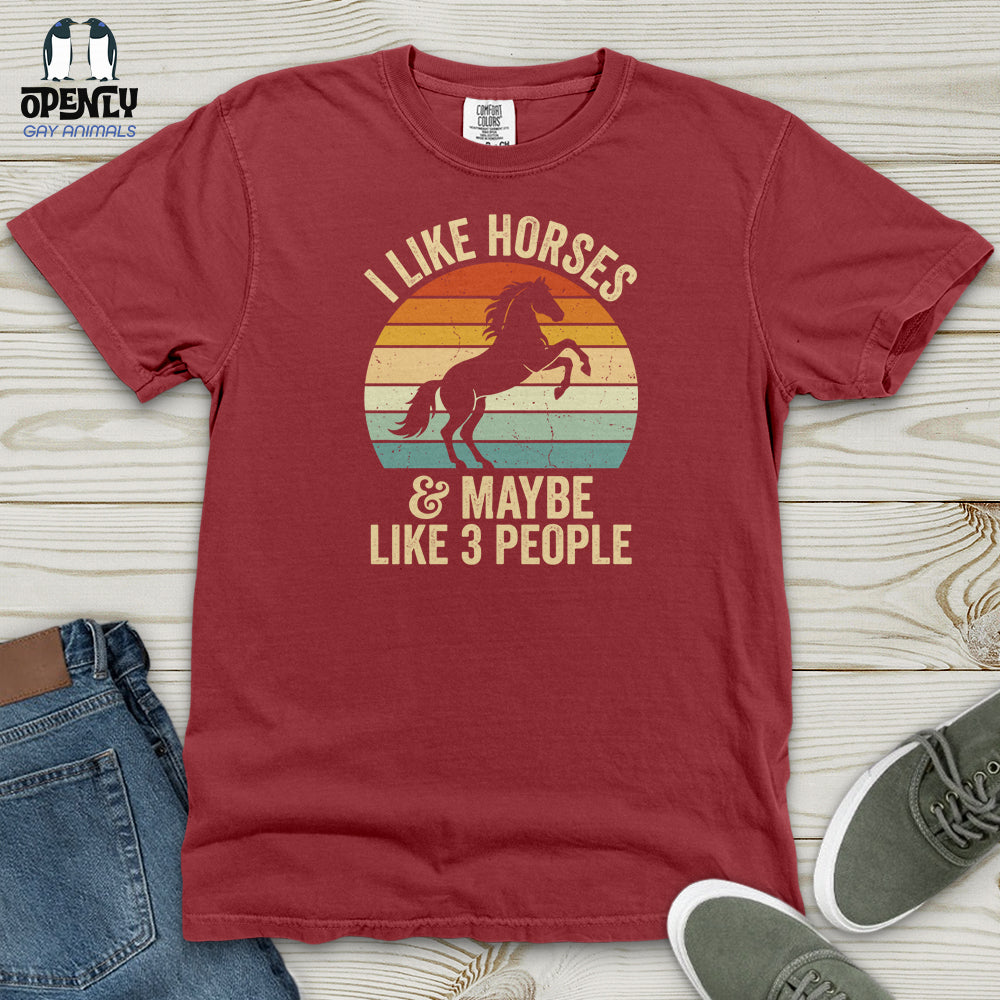 I Like Horses Heavy Cotton Comfort Colors Tee