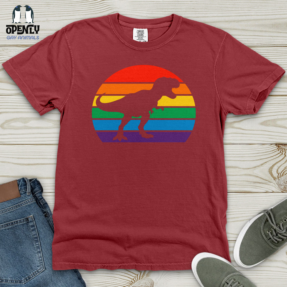 Rainbow Dinosaur T-Rex Heavy Cotton Comfort Colors Tee