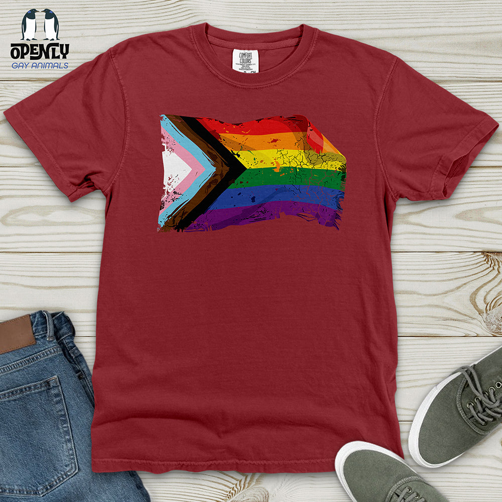 LGBTQ Flag Heavy Cotton Comfort Colors Tee