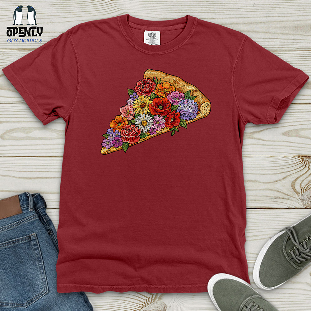 Flowers Pizza Heavy Cotton Comfort Colors Tee