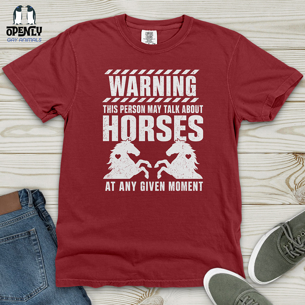 Horse Talk Warning Heavy Cotton Comfort Colors Tee