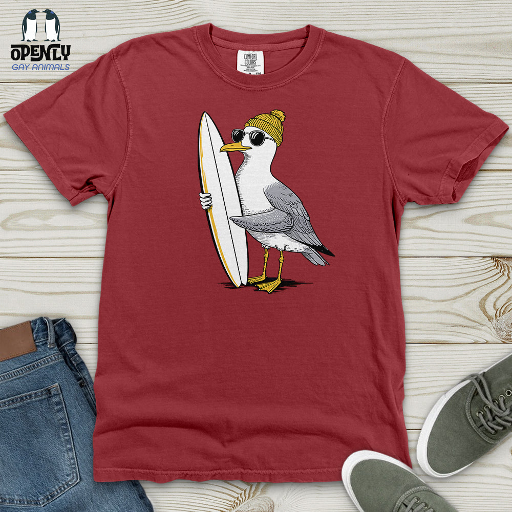 Surfing Seagull Heavy Cotton Comfort Colors Tee