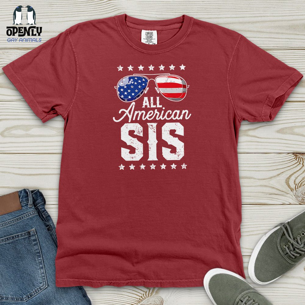 All American Sis Heavy Cotton Comfort Colors Tee