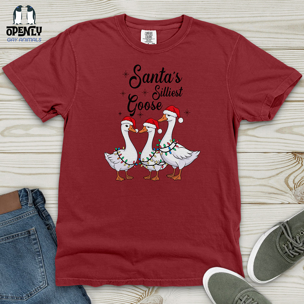 Santa's Silliest Goose Heavy Cotton Comfort Colors Tee