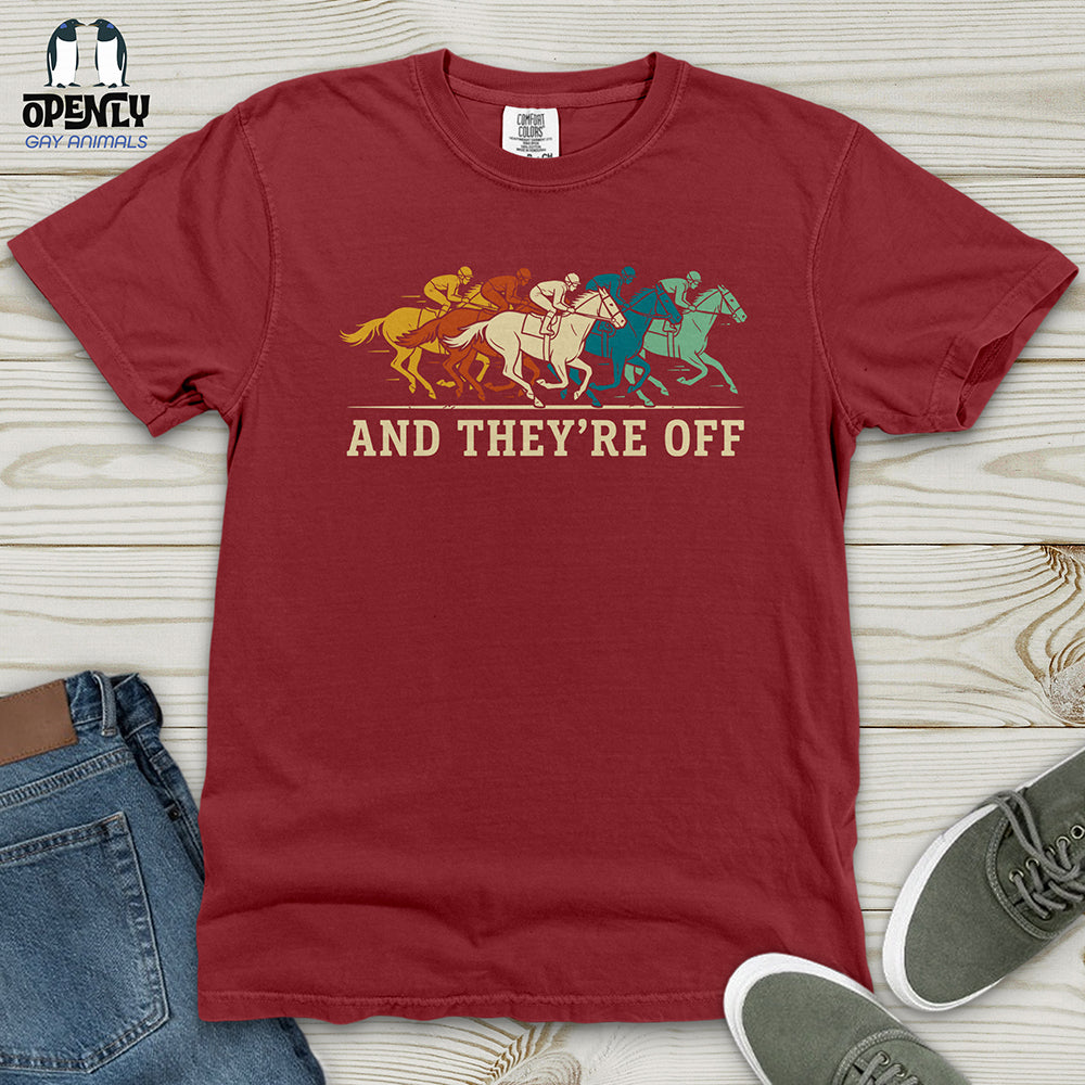 And They're Off Heavy Cotton Comfort Colors Tee