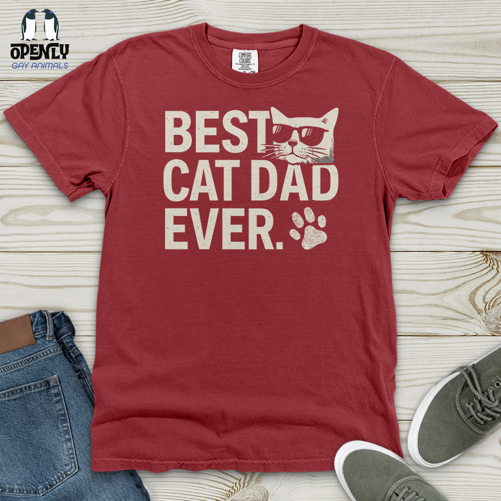 Best Cat Dad Ever Heavy Cotton Comfort Colors Tee