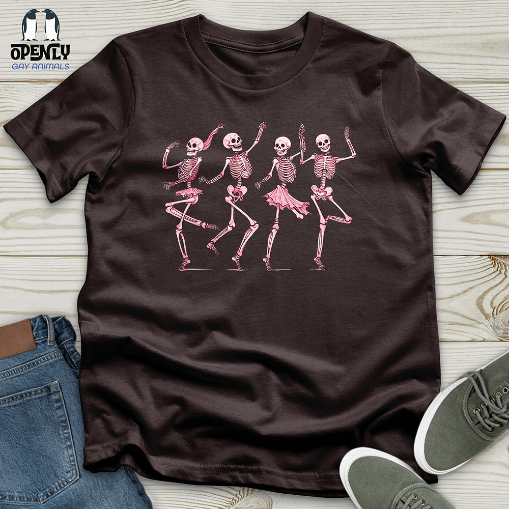 Dancing Pink Skeletons Unisex t-shirt