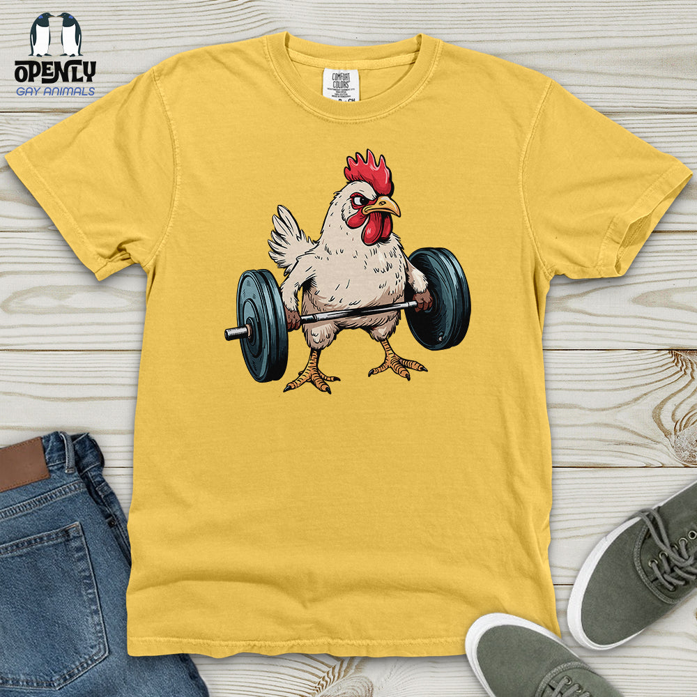 Dumbbelling Chickens Heavy Cotton Comfort Colors Tee