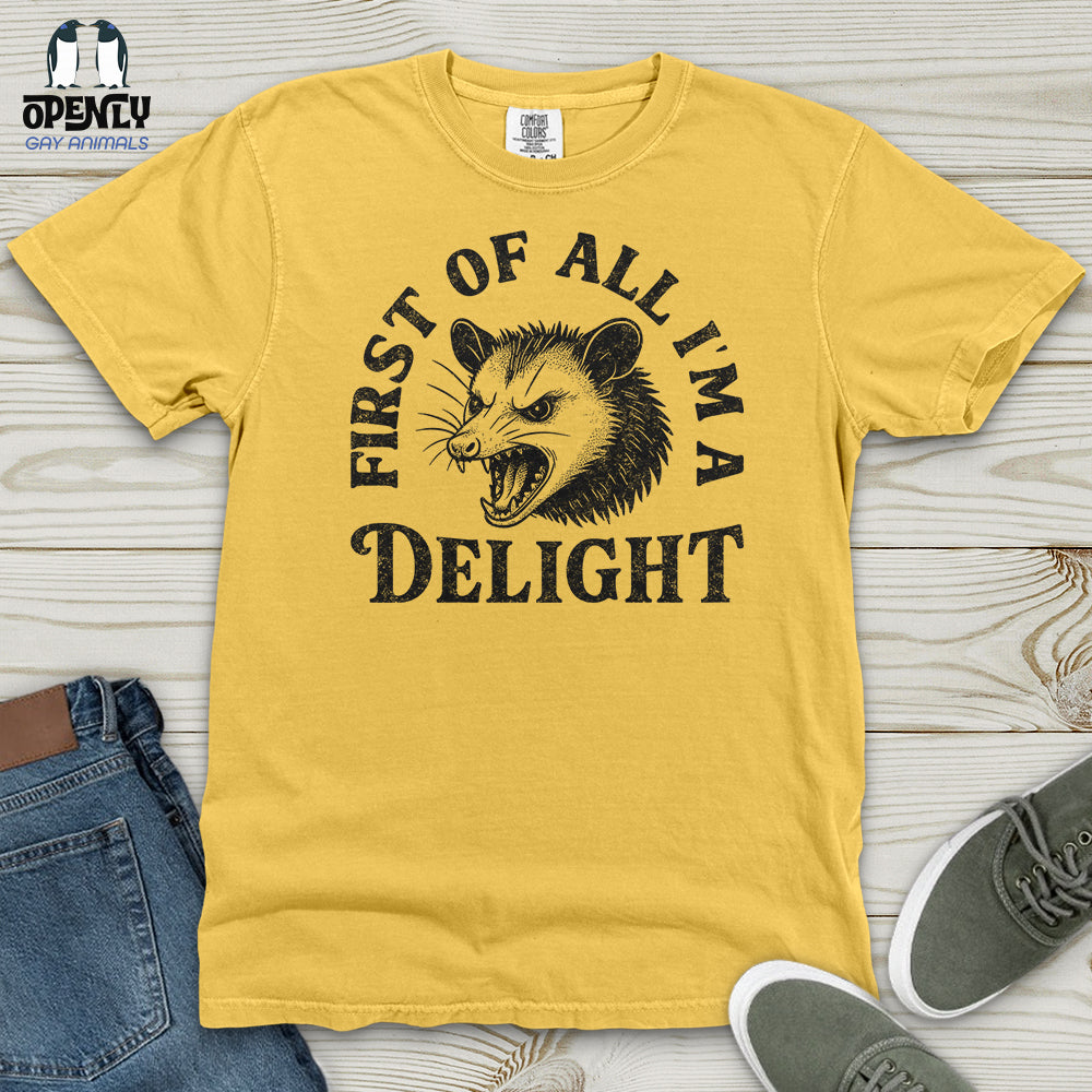 First Of All I'm A Delight Heavy Cotton Comfort Colors Tee