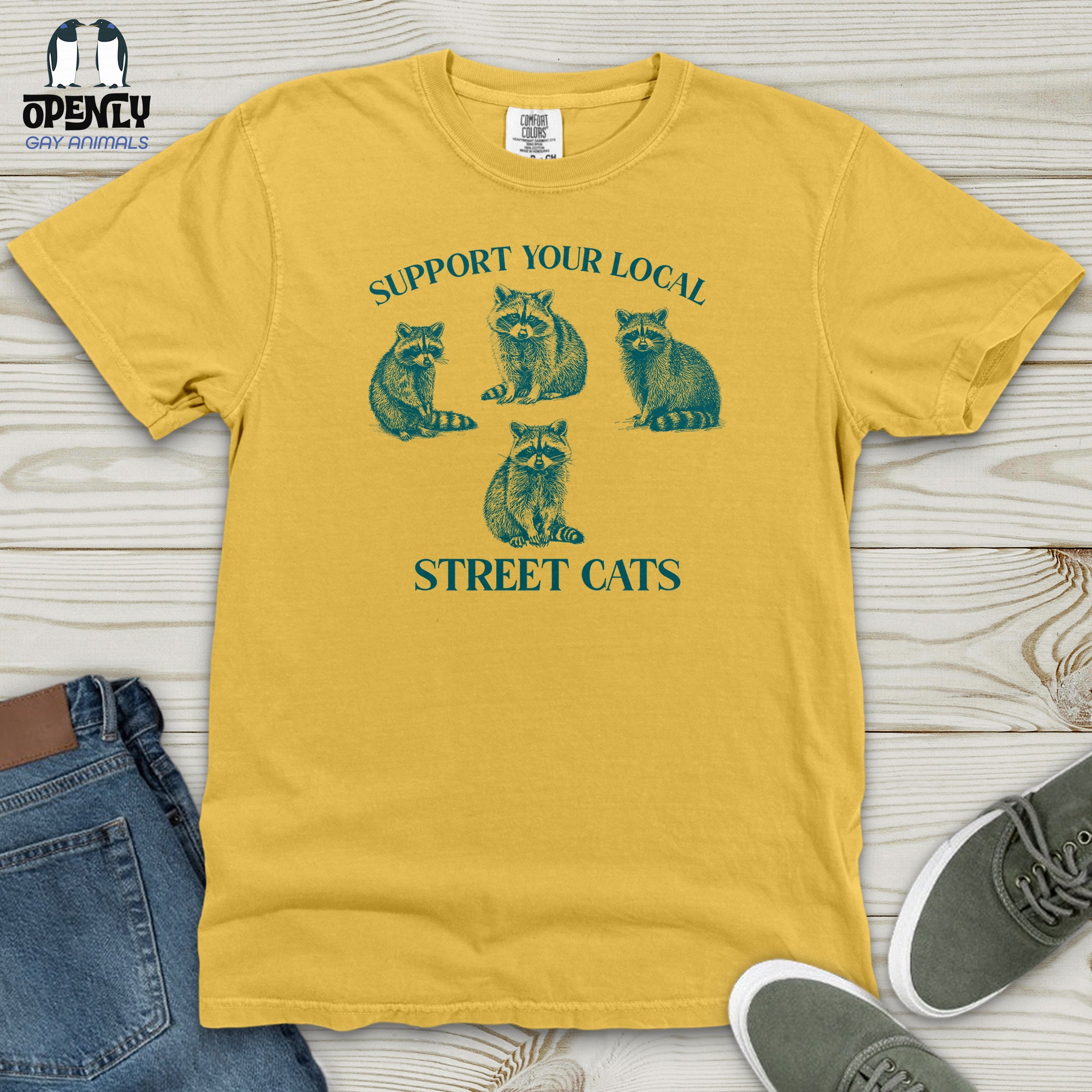 Support Your Local Street Cats Heavy Cotton Comfort Colors Tee