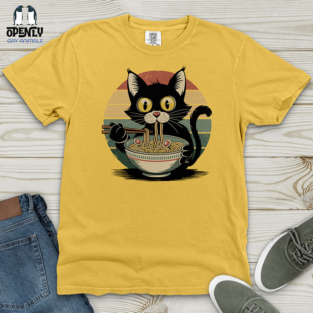 Cat With Ramen Heavy Cotton Comfort Colors Tee