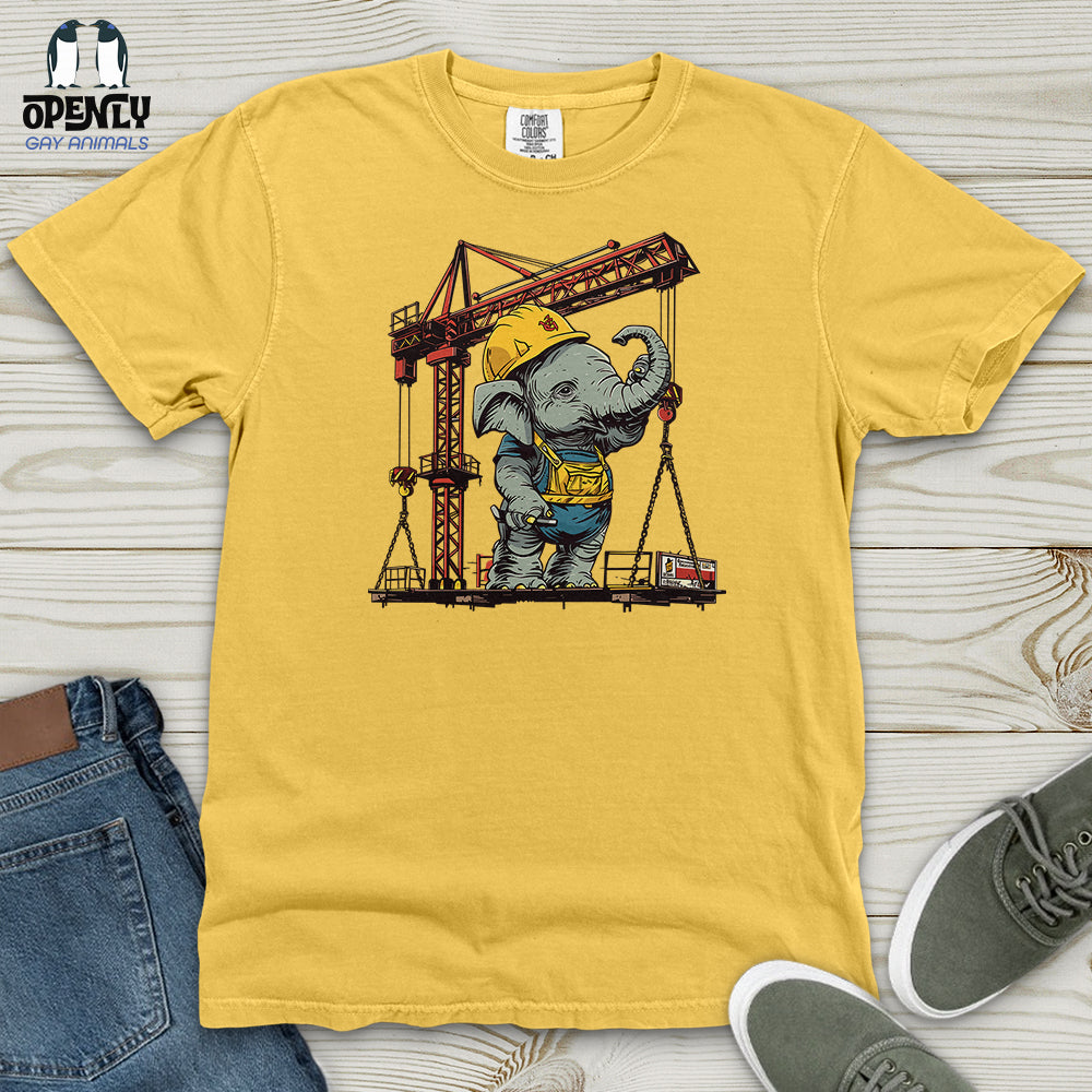 Elephant Construction Crew Heavy Cotton Comfort Colors Tee