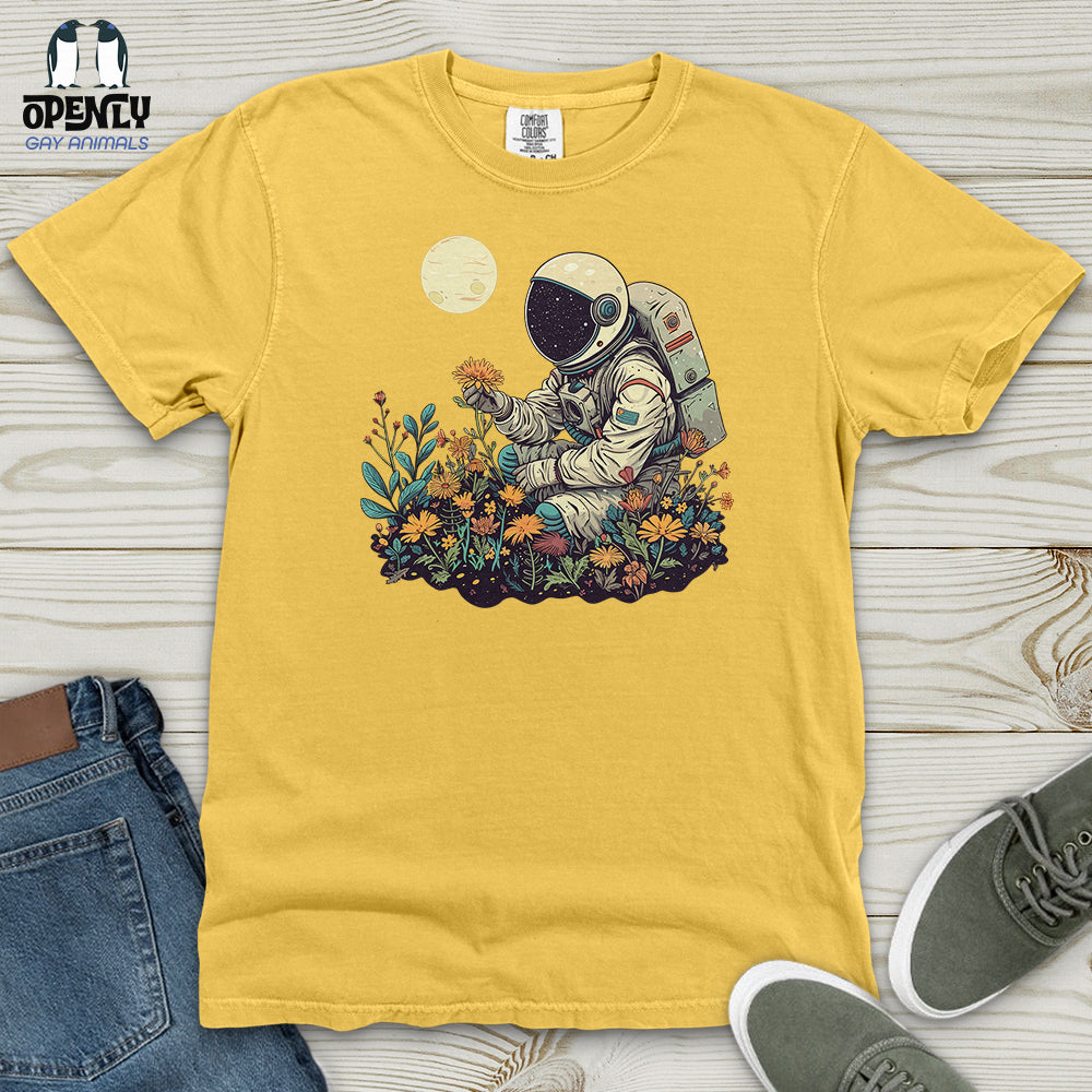 Astronaut Floral Discovery Heavy Cotton Comfort Colors Tee