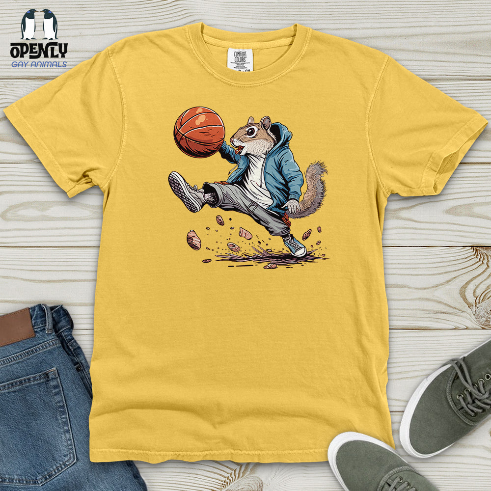 Squirrel Basketball Hustle Heavy Cotton Comfort Colors Tee
