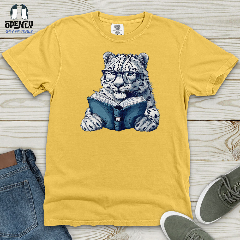 Scholarly Snow Leopard Heavy Cotton Comfort Colors Tee