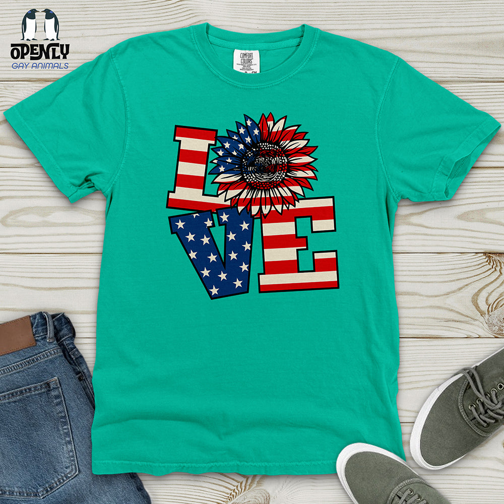 Liberty Love Floral Heavy Cotton Comfort Colors Tee