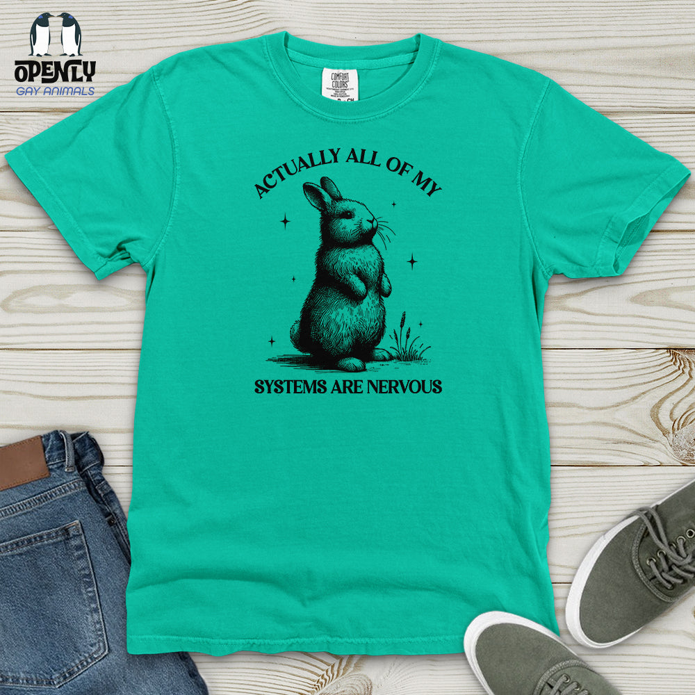 Actually All Of My Systems Are Nervous Heavy Cotton Comfort Colors Tee