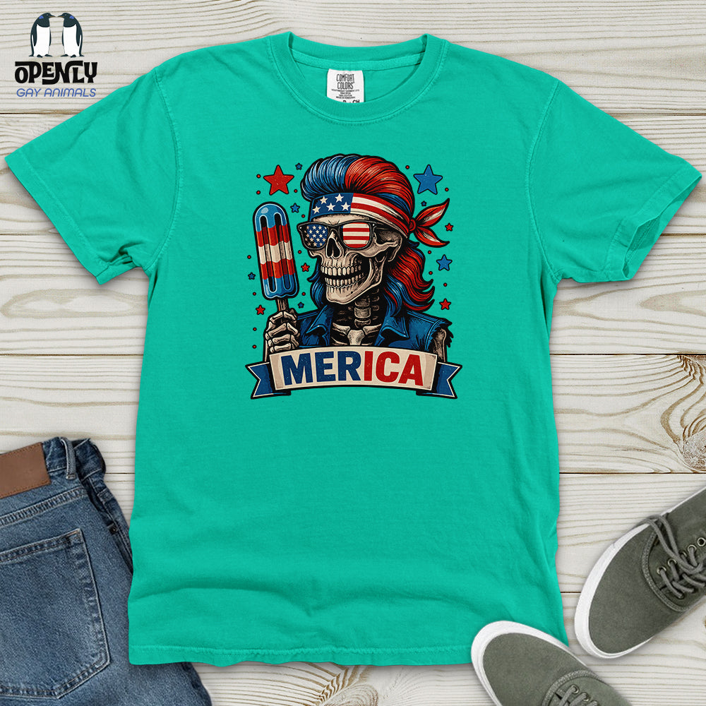 Merica Skull Heavy Cotton Comfort Colors Tee